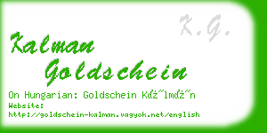 kalman goldschein business card